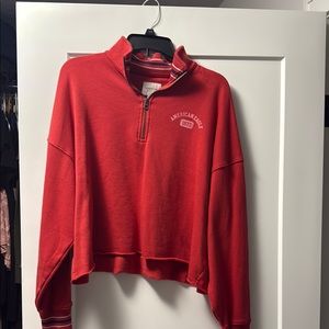 American Eagle Outfitters Red Cowl Neck Sweater